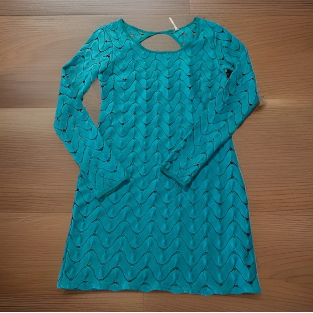 Free People Wild Thing Dress Women's S Emerald Green Open Back Mini Boho